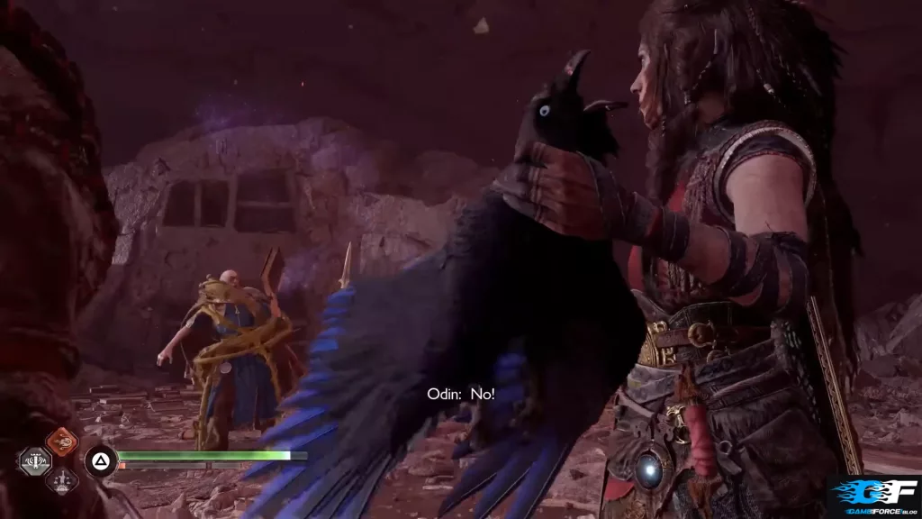 Oden Phase 2 Elemental Sheild Attacks God of War Ragnarok - GameForce Blog When Oden raises his left hand and you see his book of incantations materialize, dodge or back up quickly. Oden employs two (fire and ice) elemental shield variants.