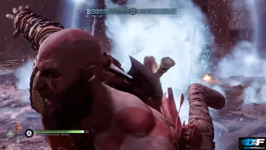Oden Phase 2 Elemental Sheild Attacks God of War Ragnarok 2 1 - GameForce Blog The appearance of Oden's Elemental Shield produces a massive AoE blast. In this frame Kratos attempts to reach Oden but is engulfed by the Elemental Shield.