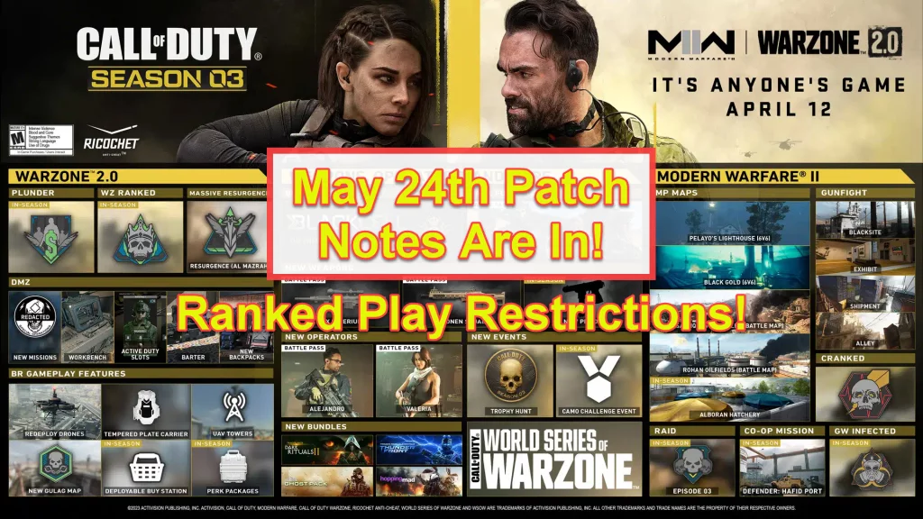 New Patch Notes for CoD: Warzone 2 And MW2 | GF: Bug Fixes, Ranked Play Restrictions! - GameForce Blog New Patch Notes for CoD: Warzone 2 And MW2 | GF: Bug Fixes, Ranked Play Restrictions!