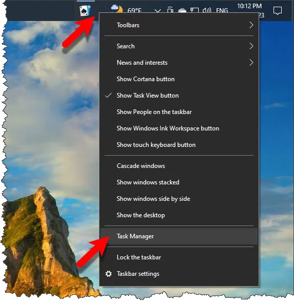 2023 06 29 19 27 55f 1 - GameForce Blog With your mouse, right-click on your Windows Taskbar and select Task Manager.