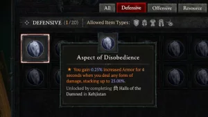 How to Get the Aspect of Disobedience in Diablo 4