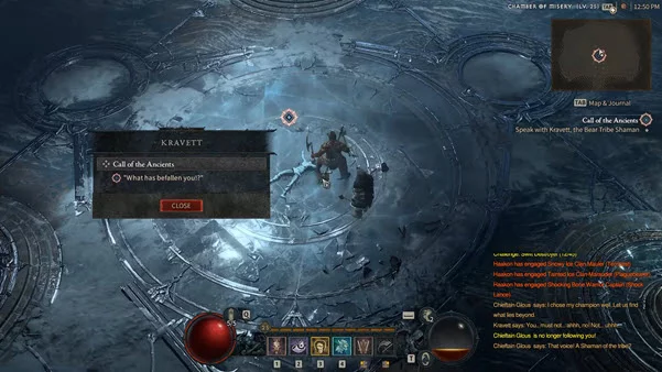 Speak with Kravett, a trapped spirit of a Bear Tribe Shaman.