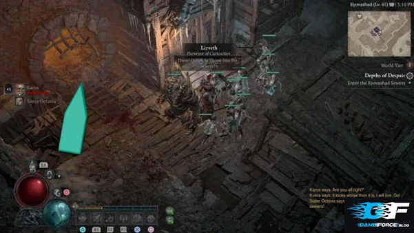 In Diablo 4, taking the blood trail as a guide, enter the Kyovashad Sewers dungeon. - GameForce Blog In Diablo 4, taking the blood trail as a guide, enter the Kyovashad Sewers dungeon.