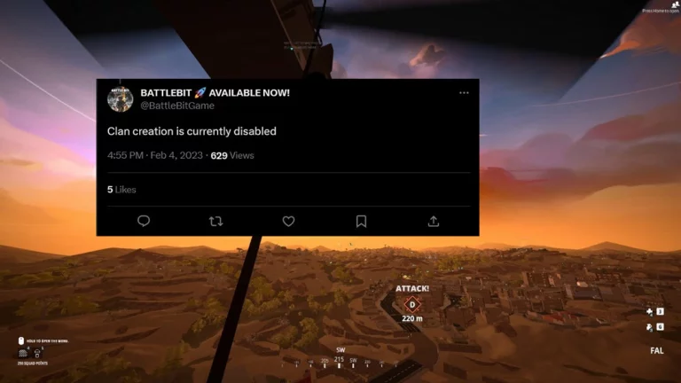 Official Statement Regarding BattleBit Clan Failed Problem - And Possible Solutions!