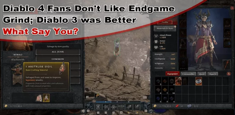 Diablo 4 Fans Don't Like Endgame Grind; Diablo 3 was Better - What Say You?