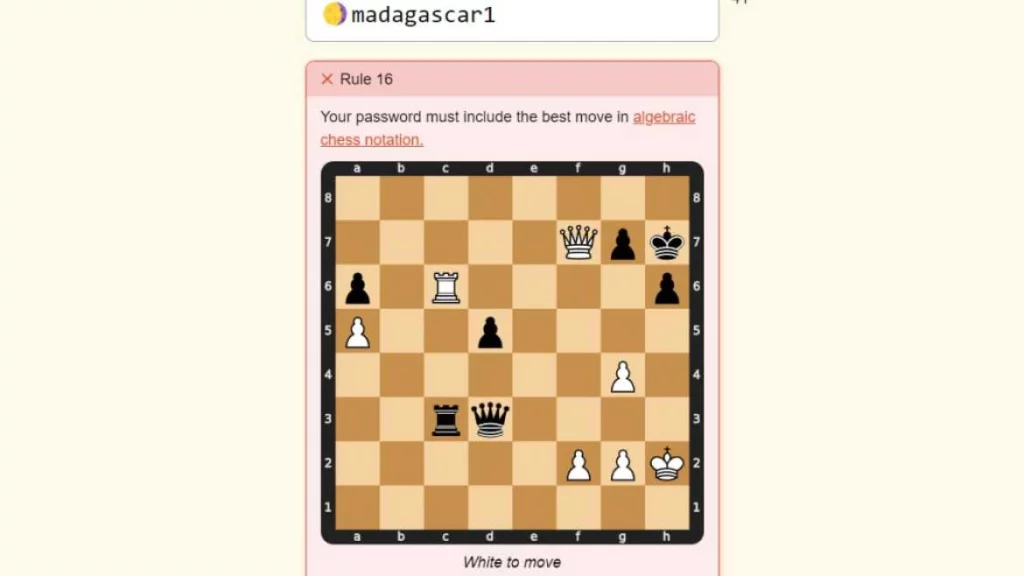 Best Move in Algebraic Chess Notation The Password Game Guide