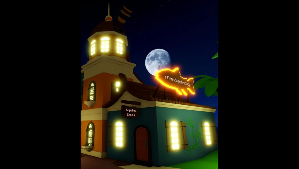 Finn's Supplies Shop in Roblox Fishing Simulator
