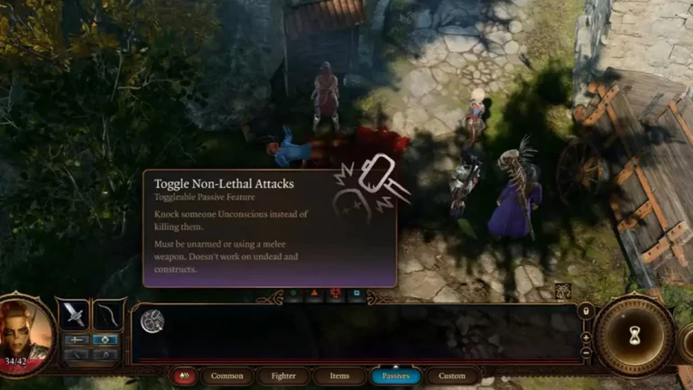 How to Toggle Non-Lethal Attacks in Baldur’s Gate 3