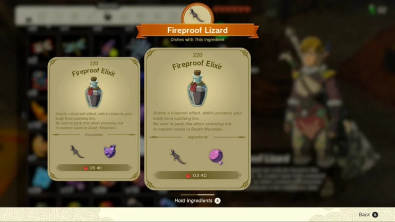 Best Fireproof Recipe in Tears of the Kingdom (TOTK) - Not to Hot to Handle!
