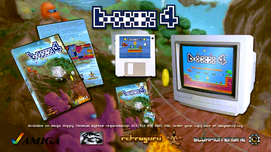 Boxx 4 is a Cool and Colorful Retro Platformer for the Commodore Amiga by Retroguru