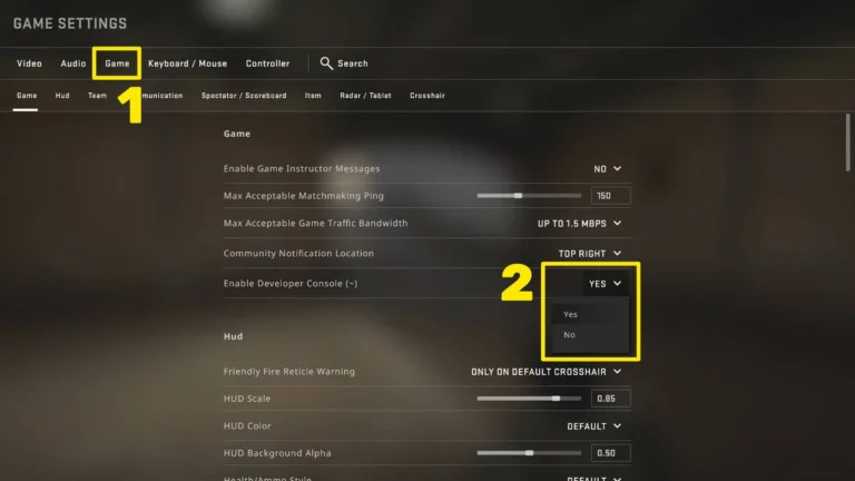 How to Enable and Open Console in CS:GO