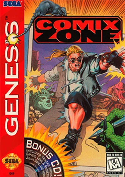 Box Art - Comix Zone, Developed and Published by SEGA - GameForce Blog Box Art - Comix Zone, Developed and Published by SEGA