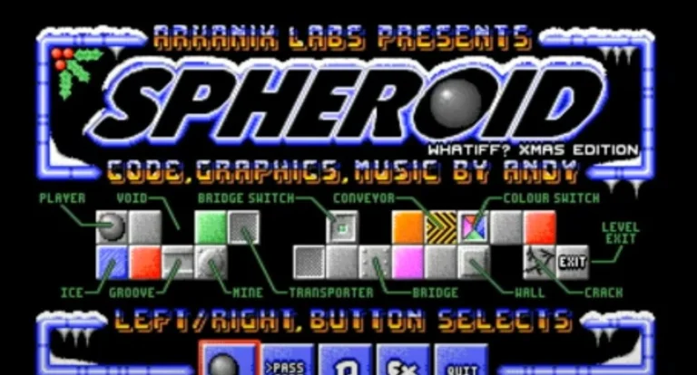 Spheroid Xmas 2023 Edition - A puzzle game for the Amiga now as a new Christmas Edition!