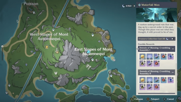 Where to find Waterfall Wen Artifacts in Genshin Impact | Image courtesy of hoyoverse - GameForce Blog Where to find Waterfall Wen Artifacts in Genshin Impact | Image courtesy of hoyoverse