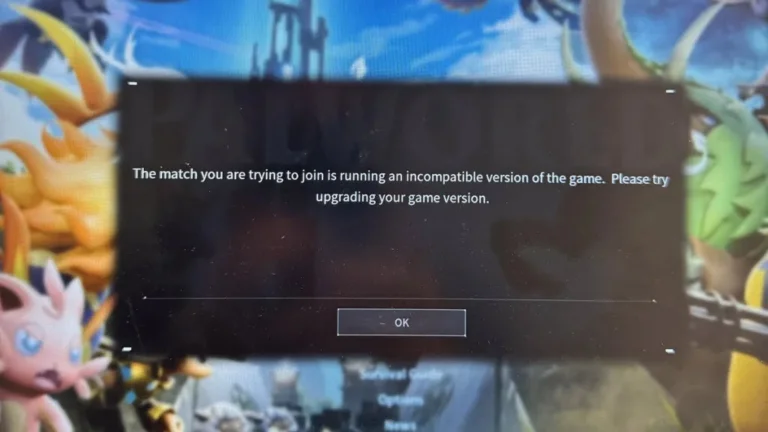 How to Fix Palworld “The Match You Are Trying to Join is Running an Incompatible Version of the Game” Error