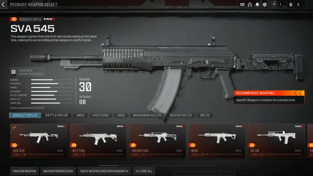 Modern Warfare 3 - SVA 545 - GameForce Blog Modern Warfare 3 - SVA 545