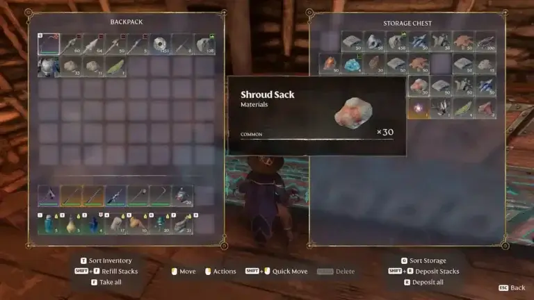 How to Get and Use Shroud Sacks in Enshrouded