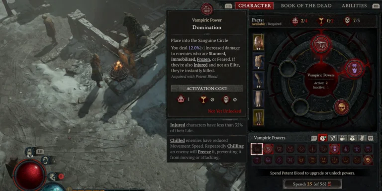 All Vampiric Powers in Diablo 4 Season 3 Listed