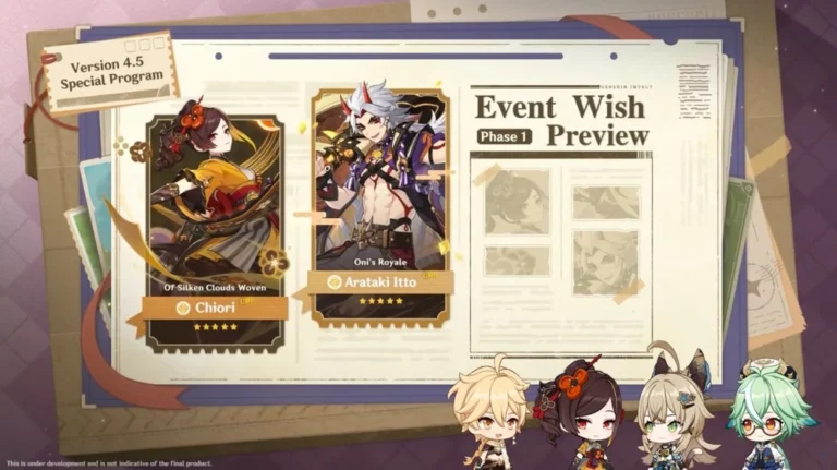 Genshin Impact 4.5 New Events