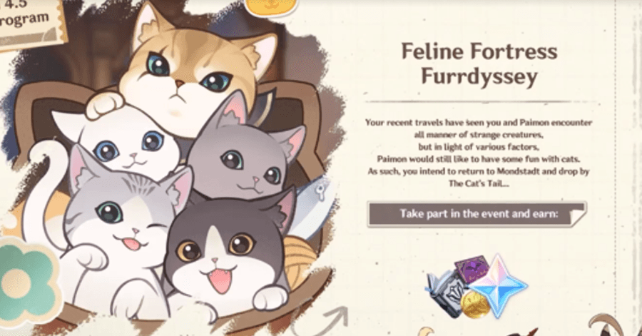 Genshin Impact 4.5 New Events - Feline Fortress Furrdyssey - GameForce Blog Genshin Impact 4.5 New Events - Feline Fortress Furrdyssey