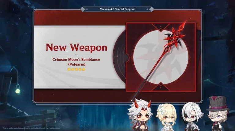 Guide to New Crimson Moon Weapon in Genshin Impact 4.6 - GameForce Blog Guide to New Crimson Moon Weapon in Genshin Impact 4.6