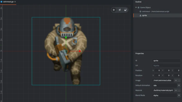 The Walking Astronaut Tutorial in Defold