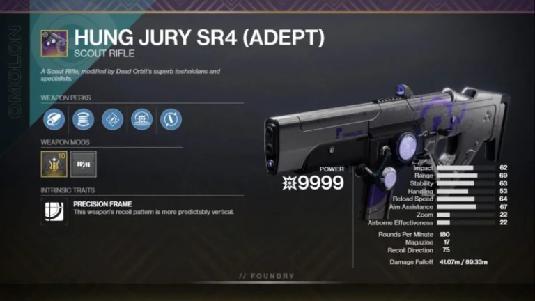 Destiny 2 “Hung Jury SR4” God Roll for PvE & PvP