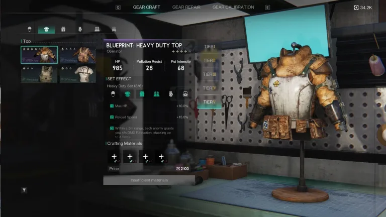 Equip Armor Sets for Additional Effects in Once Human