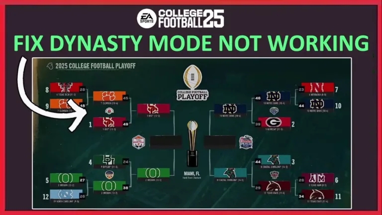 How to Fix Dynasty Mode Not Working in EA College Football 25