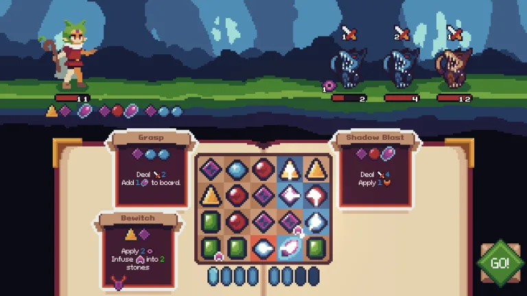 Witching Stone has you joining up shapes into spells and is massively charming heres a demo