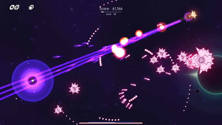 Arcade shooter Nova Drift is a Petri dish in which to spawn the daftest deadliest spaceship | Image credit: Pixeljam