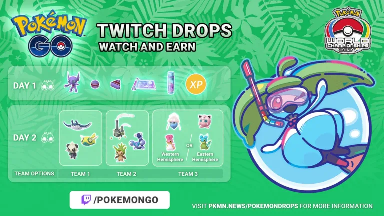 Pokémon Go Twitch drop times for 2024 Pokémon World Championships codes