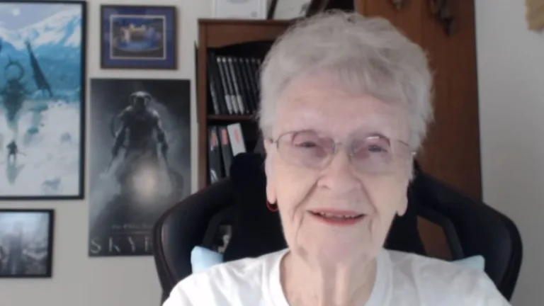 The 88 year old Skyrim Grandma isnt doing any more gaming videos but will keep you updated on a quilt shes making